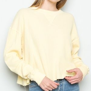 Brandy Melville Laila thermal top yellow